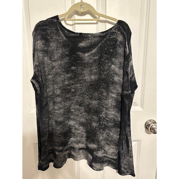 T-Party L/S Black & White Tunic Sweater Large - Picture 2 of 2